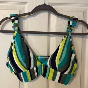 New without tags Aerie longline ruffle bikini top